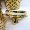 A new round sealed plastic bottle with a gold edge and diamond cap, a high-end candy jar and storage jar set of three pieces, gold-plated Application Scenario